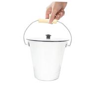 BIUDECO Thickened Enamel Bucket with Lid and Handle Acid-resistant Pail for Milk Oil Water Storage Multi-purpose Household and Farm Use