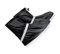 BIUDECO Thickened PVC Rain Shoe Covers for Adults Wear-Resistant Non-Slip Overshoes with Sole and Strap Closure Footwear Protectors for Rainy Days Easy to Clean Black S
