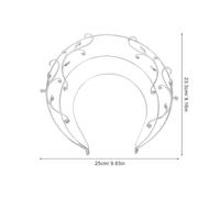 BIUDECO Three-layer Goddess Crown Headband with Unique Branch Design Baroque Style Wedding Hair Accessories for Women Comfortable Bridal Tiara for Costume and Party