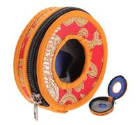 BIUDECO Tibetan Tingsha Bells Storage Bag Medium 8.5cm Diameter Cotton Pouch for Meditation Bell Case Nepal Handmade Cymbals Sleeve with Random Color Pattern