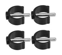 BIUDECO Toilet Chair Replacement Clamp Locks 4pcs Adjustable C-Shape Latch Clips with Nonslip Rubber Tips for Bathroom Bench and Shower Chairs 22mm Tubes