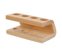 BIUDECO Toothbrush Head Holder Slots Bamboo Storage Organizer Tabletop Stand for Bathroom Counter Toothbrush Head Storage Rack