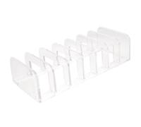 BIUDECO Transparent Makeup Palettes Holder with Compartments Desktop Vanity Organizer for Eyeshadow Blusher and Cosmetics Storage and Space-saving Makeup Box for Home and Office