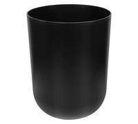 BIUDECO Trash Can Garbage Bucket Round PP Black Open Design Stable Frame Coffee Shop Flower Shop Household Use