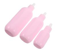 BIUDECO Travel Liquid Bottles 3pcs Set Portable Empty Squeeze Bottles for Lotion and Body Wash, Pink Refillable Travel Toiletry Containers for Shampoo and Foaming Cleanser