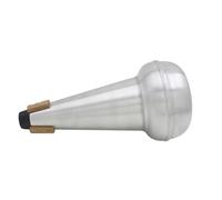 BIUDECO Trombone Mute Aluminium Alloy Music Instrument Mute Device for Tenor Trombone Silver Colour with Superb Workmanship and Sound Quality for Practice and Home Use