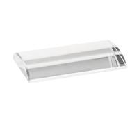 BIUDECO U Curved Tile Eyelash Extension Holder Adhesive Glue Pallet for Organized Application Large Volume Glass Stand for Salon and Personal Use