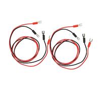 BIUDECO U-shaped Double-headed Phonograph Connecting Wire 4pcs Insulated Copper Cables in Two Colors for Turntable Accessories Grounding and Noise Elimination
