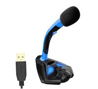BIUDECO USB Gaming Microphone for Computer and Laptop with Volume Rotation Built in Omnidirectional Chip Durable Metal Body LED Light Plug and Play for Streaming Singing Video Chat