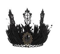 BIUDECO Vintage Gothic Tiara for Women Comfortable Queen Headpiece Baroque Wedding Hair Accessory Suitable for Cosplay Costume and Formal Events