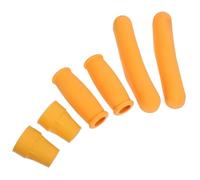 BIUDECO Walking Stick Handle and Underarm Crutch Pads 6Pcs Non Foam Orange Lightweight Replacement Cushions for Adult Crutches Everyday Mobility