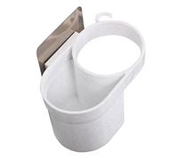 BIUDECO Wall Mounted Hair Dryer Holder Organizer Self Adhesive Bathroom Storage Rack for Hair Blower Comb Curling and Accessories Space Saving for Home Vanity