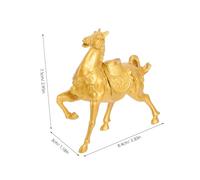 BIUDECO Wealthy Running Horse Statue Zinc Alloy Sculpture for Home Office Decor Traditional Chinese Zodiac Horse Figurine with Sleek Metal Finish Farmhouse Animal Ornament for Study and