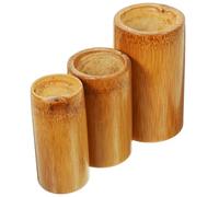 BIUDECO Wear-Resistant Bamboo Cupping Can Small Medium Large Cups for Chinese Medical Therapy Relief Blood Flow Stimulation Compact Facial and Body Massage Tools