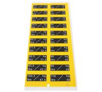BIUDECO Weight Stack Labels Self-Adhesive Gym Equipment Stickers Yellow-Black Weight Plate Tracker for Home and Commercial Fitness Machines