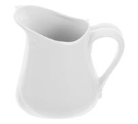 BIUDECO White Ceramic Coffee Creamer Pitcher Multifunctional Milk Jug for Tea and Floral Drinks Home Kitchen Use