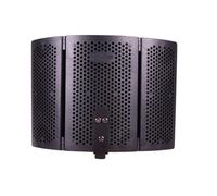 BIUDECO Windproof Microphone Isolation Shield Foldable Abs Mic Filter for Noise Reduction and Blowout Prevention Easy to Install Recording Accessory for Studio Ktv Conference and Stage Use