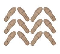 BIUDECO Winter Shoe Insoles Cuttable Inner Soles for Men and Women 6 Pairs Thick Felt Insulation and Comfort Inserts Khaki Colour for Boots, for Autumn and Extended Standing