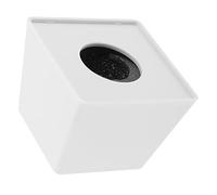 BIUDECO Wireless Microphone Flag Cover Holder White Trapezoid Mic Logo Box Disposable Microphone Cover for Broadcast Interviews and News Reporting