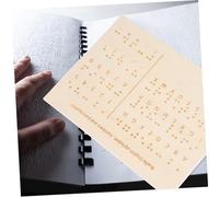 BIUDECO Wood Braille Letter and Board Braille Learning Tool for Blind People Educational Tactile Alphabet Aid for Mastering Reading and Writing