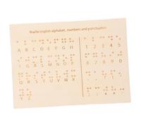 BIUDECO Wood Braille Letter Board Lightweight Teaching Aid for Blind People Durable Braille Learning Tool for Mastering The Alphabet for Educational Environments and Reading Assistance