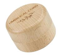 BIUDECO Wooden Baby Keepsake Box Umbilical Cord Holder, Small Newborn First Keepsake Storage Case, Rustic Wood Container for Infant Memory and Baby Shower