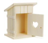 BIUDECO Wooden Bird Hut Nesting Box for Small Birds 8x7x10cm Natural Wood Parakeet Nesting House Suitable for Garden Outdoor Craft Projects