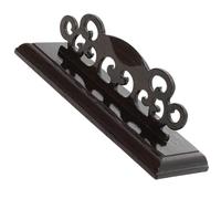 BIUDECO Wooden Fan Stand Solid Hardwood Hand Fan Holder Detachable Black Ebony Base for Home Decor and Exhibition