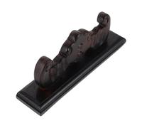 BIUDECO Wooden Flute Rack with Intricate Relief Craft Solid Wood Multi Purpose Desktop Stand for Two Bamboo Flutes Traditional Chinese Style Holder for Recorder and Sword Display Stable