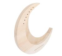 BIUDECO Wooden Lyre Harp 7-string Moon Shaped Harp Portable String Instrument for Beginners Adults with Metal Strings and Wood Body Suitable for Music Learning and Practice