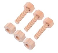 BIUDECO Wooden Screw and Nut Building Sturdy Montessori Construction Kit for Developing Spatial Imagination and Logical Thinking Craft Screws for Educational Play and Parent Interaction