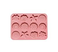 BIUFY 12 Cavities Silicone Cookie Mold Floral Chocolate Delicate Dessert for Exquisite Desserts Artistic Creation
