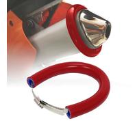 BIUGERCN 33cm-52cm Motorcycle Exhaust Protection Collar Adjustable Motocross Muffler Protection Universal for Pit Dirt Bike Motocross Supermoto Enduro Rally Red