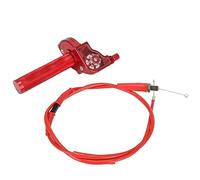 BIUGERCN Motorcycle Throttle 7/8’’ 22mm Grips Accelerator Cable Quick Draw Adjustable Universal for Beta RR CR CRF CT200U 50-250cc Pit Dirt Bike Scooter Red