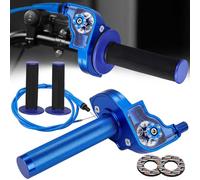 BIUGERCN Motorcycle Throttle Assembly 7/8’’ 22mm Grips Accelerator Cable quick draw for Yamaha YZ YZF PW WR TTR 50-250cc Dirt Pit Bike Scooter Blue
