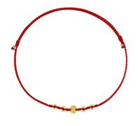 Biuhapiy 14K Gold Plated Woven Red Rope Coin Hand Strand Bracelet Adjustable Lucky String Amulet Red Thread Braided Bracelet for Women Women Protection Lucky Jewelry Red