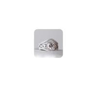 Biuhapiy Elegant Zirconium Wedding Ring Set for Bride, Geometric Cross Trio Stackable Bands, Fashionable Bridal Jewelry 9