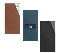 Biunnru Triple Color Slim Wallet PU Leather Travel Budget Organizer with Coin & Card Holder, Reusable Cash Envelope for Dollar Bills, Receipts Compact Design for Men and Women (3)