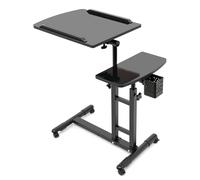biusgiyeny Adjustable Tattoo Workstation Stand - Portable Mobile Tattoo Workbench - Salon Beauty Desk Table - Arm Rest Stand - Black - 64*40*90CM - Industrial Style - Tattooing