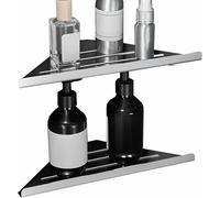 Biutimarden 2PC Corner Shelves,No Drilling Shower Caddy Wall Mounted Storage Basket,Self Adhesive Shower Organiser Storage Stainless Steel Bathroom Shower Shelf for Shower Toilet and Kitchen (Chrome)