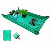 BIUWING Extra Large Plant Repotting Mat,Thickened Waterproof for Indoor Plant Transplanting and Mess Control,Foldable Succulent Portable Gardening Mat (43'*30',Green)
