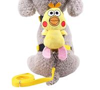 BIUXIAOBAI Cute Angel Wings Adjustable Harness and Leash Set for Small Dogs Cartoon Outdoor Walking Harness Medium, Duck