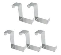 Bivethoi 5 Pcs Over The Door Hooks,Z-Shaped Reversible Sturdy Hanging Hooks Dual Head Fits 1" and 2" Door Widths, Single Hanger Hook for Drawer, Closet, Cupboard, Kitchen