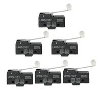 Bivethoi LXW5-11G1 AC 380V DC 220V 10A Momentary SPDT Limit Switch Snap Action Roller Lever Type 6PCS