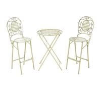 Beliani Garden Bar Set Folding Bivio Metal Light Green, Green