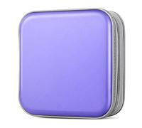 Bivisen CD Case, DVDs Wallet Holder, CD/DVD Case Wallet 40 Discs Heavy Duty Bag Binder Storage Booklet Album (Light Purple)