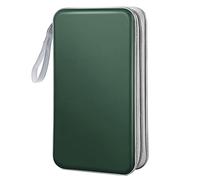 Bivisen CD Case Wallet, 80 Capacity DVD VCD Media Blu-ray Case Wallet Holder Storage Organizer (Dark Green)
