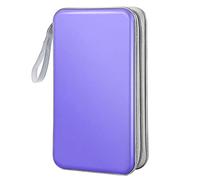 Bivisen CD Case Wallet, 80 Capacity DVD VCD Media Blu-ray Case Wallet Holder Storage Organizer (Light Purple)