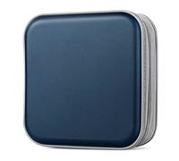 Bivisen CD/DVD Case Wallet, 48 Capacity, Dark Blue, Portable, Lightweight, Durable Plastic and Non-Woven Fabric Material