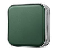Bivisen CD/DVD Case Wallet, 48 Capacity, Dark Green, Plastic, Portable Storage Organizer
